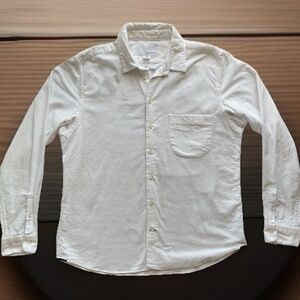 - SOLD - RARE NANAMICA Japan Men’s Sz XL White FLANNEL Casual Button Up Shirt